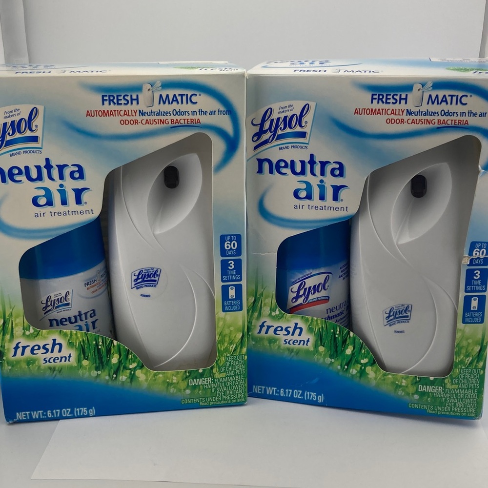2 Lysol Freshmatic Neutra Air Starter Kit Fresh Scent Air Wick Automatic